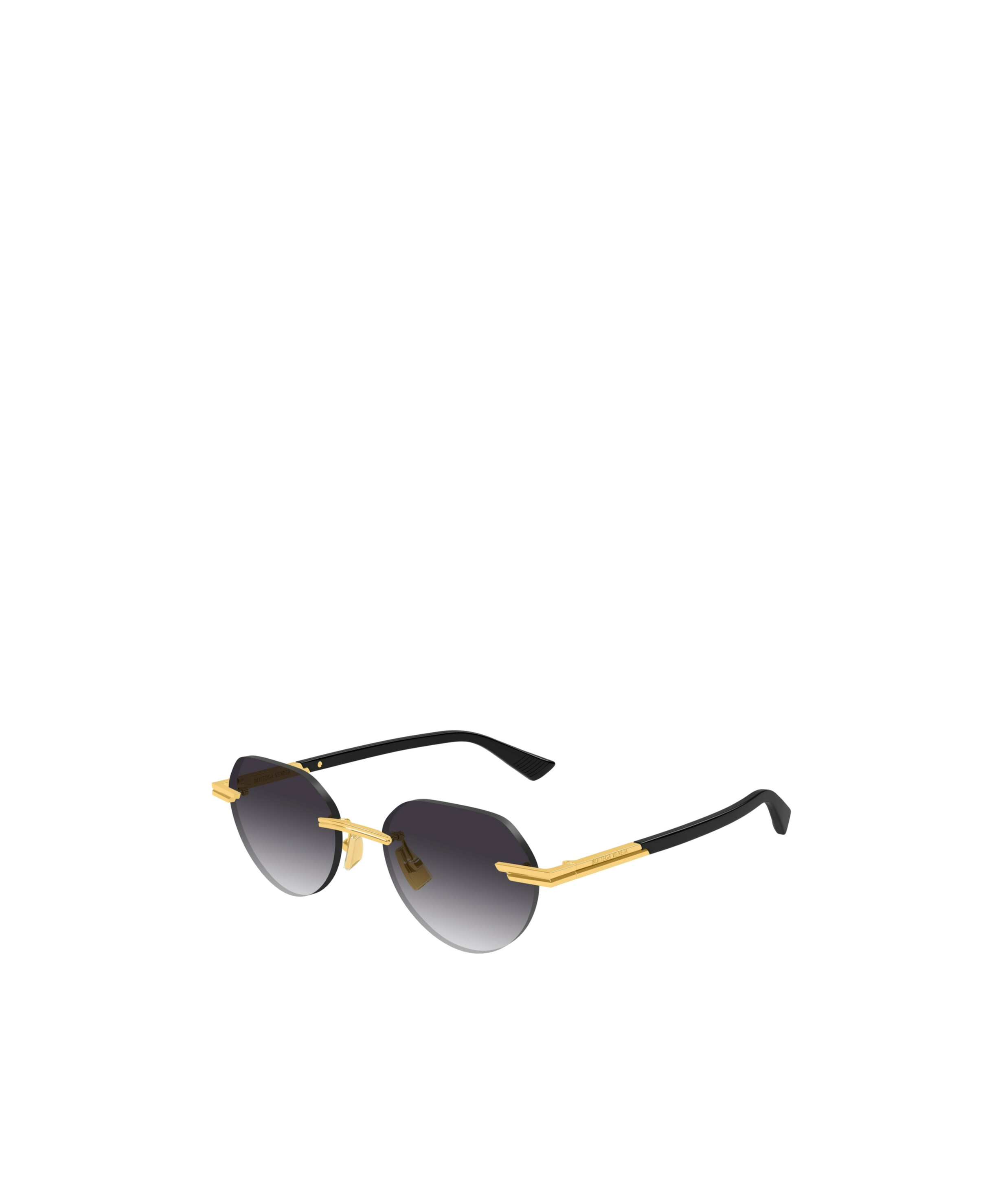 Bottega Veneta Glaze Rimless Sunglasses In Black