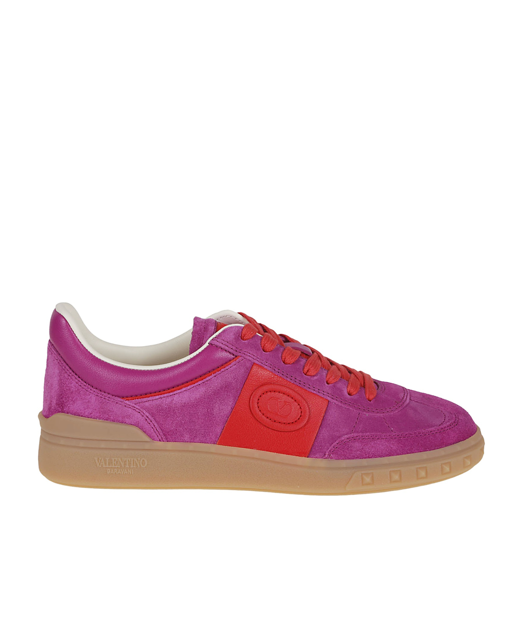 Valentino Garavani Suede Sneakers In Pink