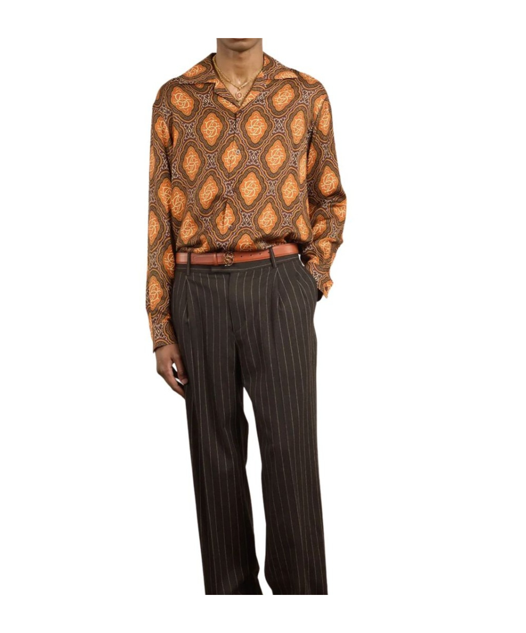 Drôle De Monsieur La Chemise Médaillon Shirt In Brown