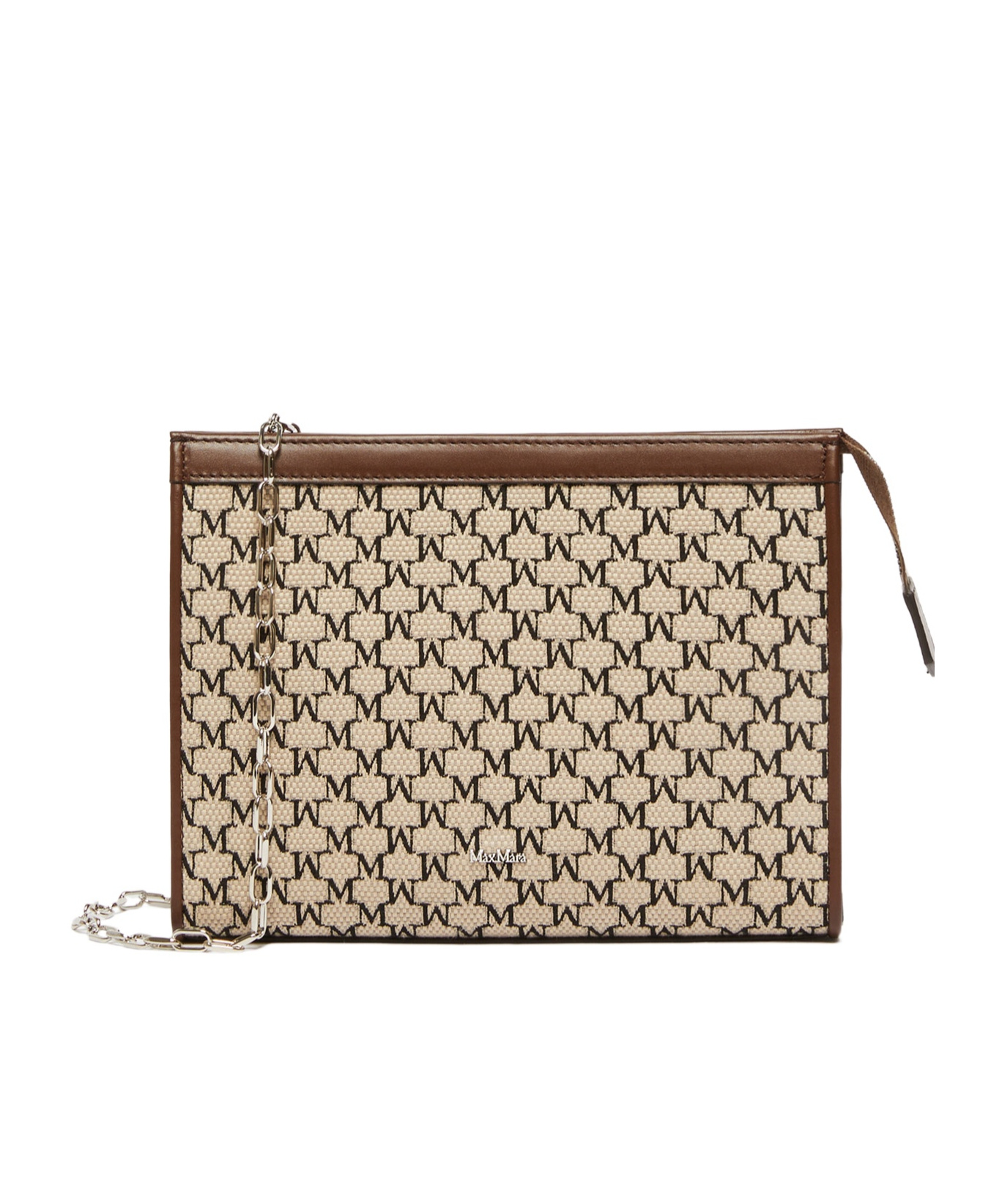 Max Mara Mmtrousses Logo Plaque Zip In Nude