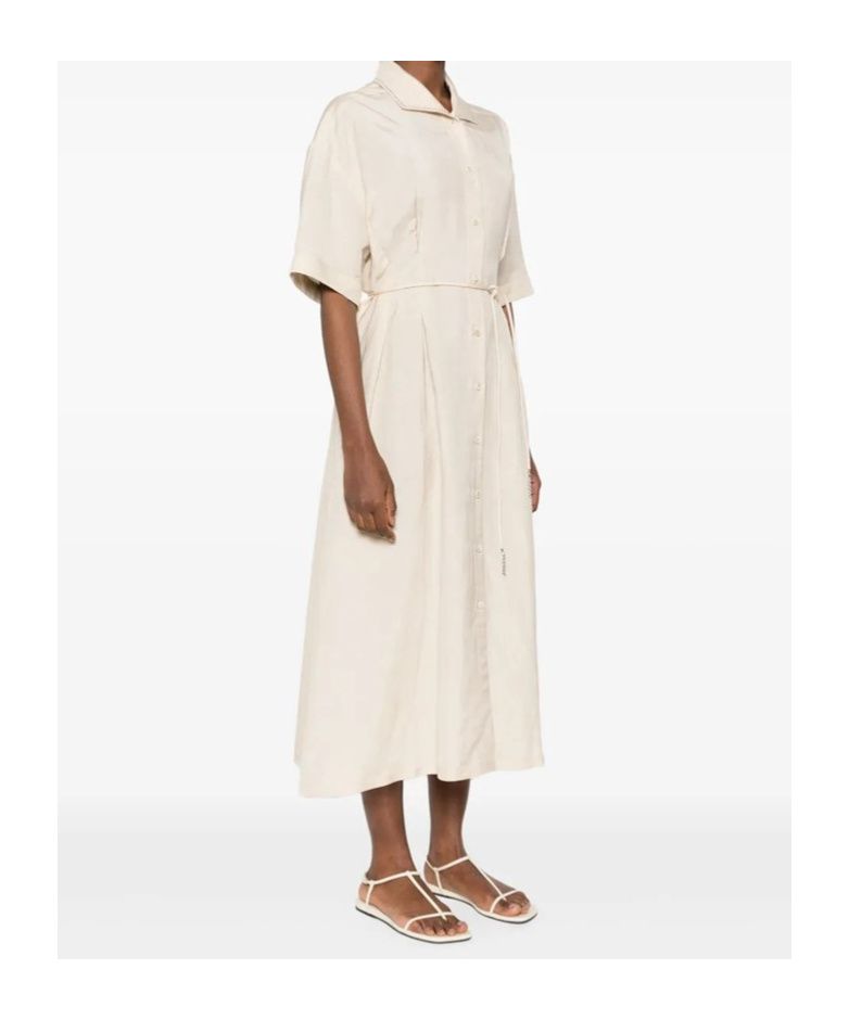 Fabiana Filippi Short Sleeve Dress In Neutral