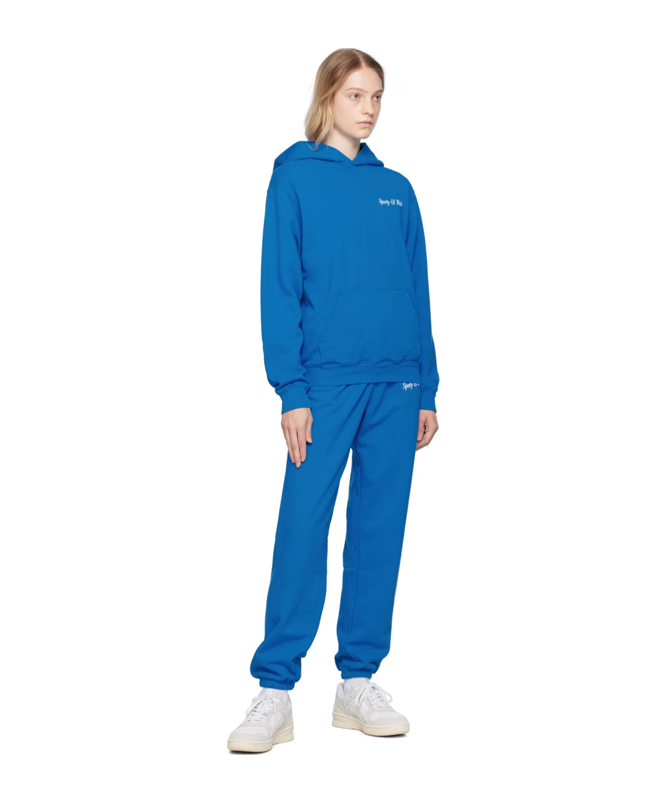 Sporty And Rich Logo Printed Sweatpants In Blue