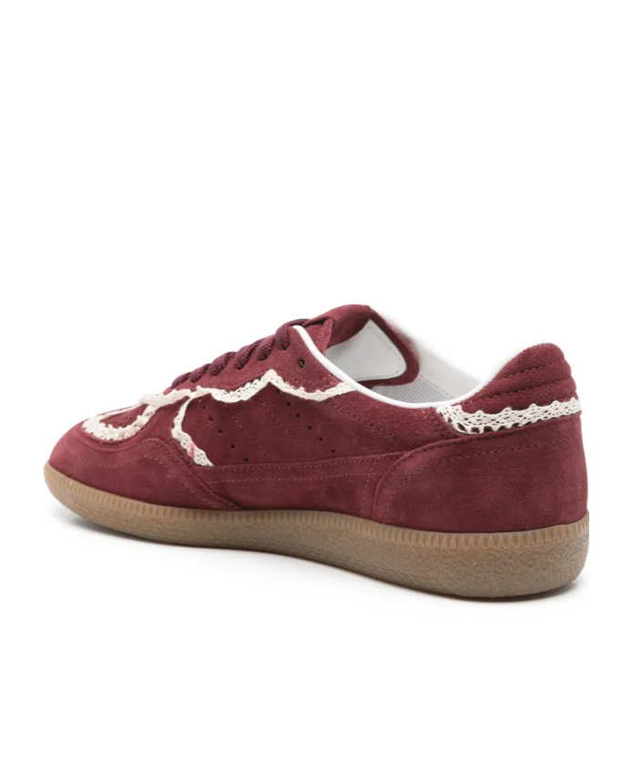 Alohas Tb.490 Crochet Leather Sneakers In Burgundy