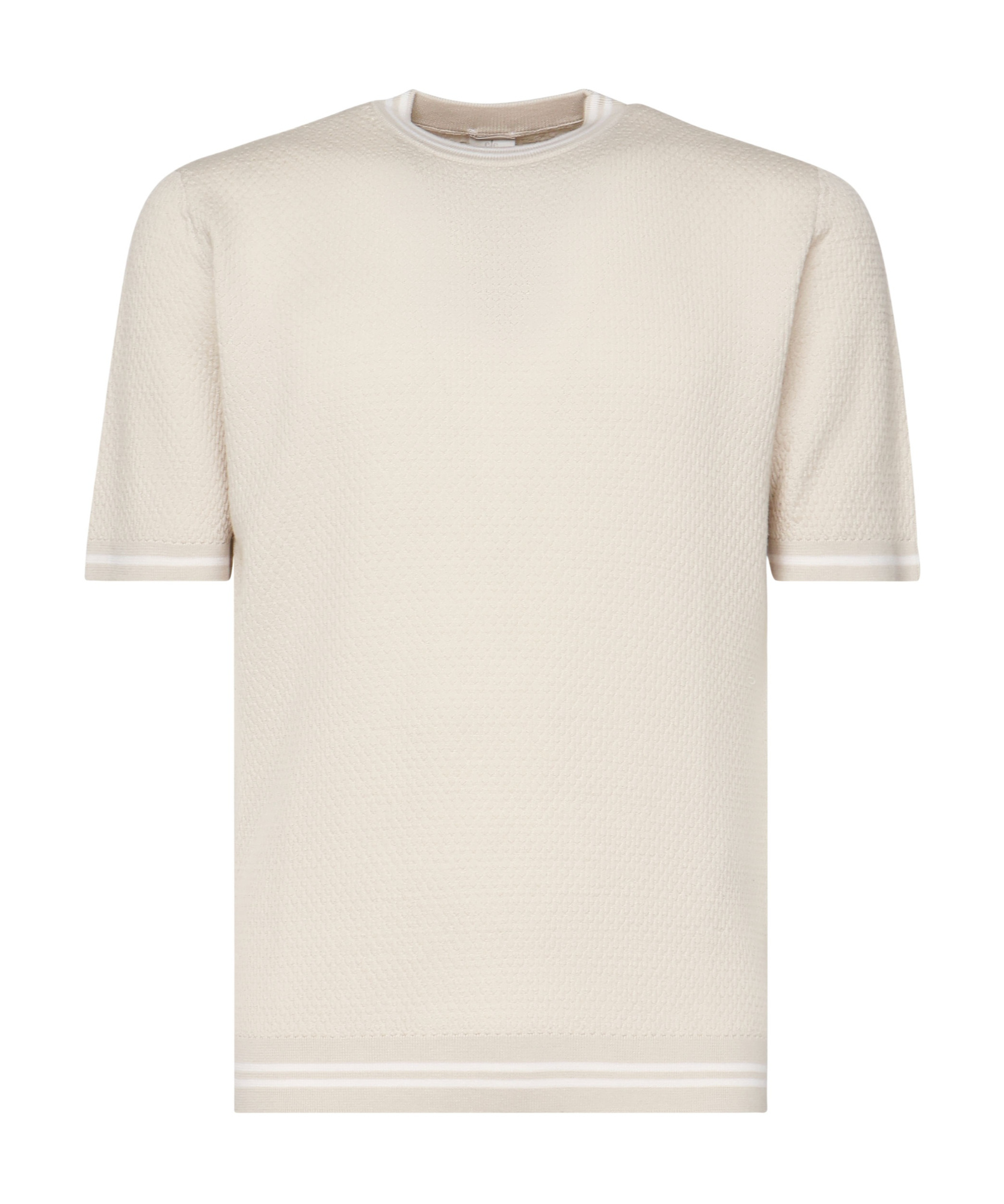 Eleventy Crew Neck Short-sleeved Sweater In White