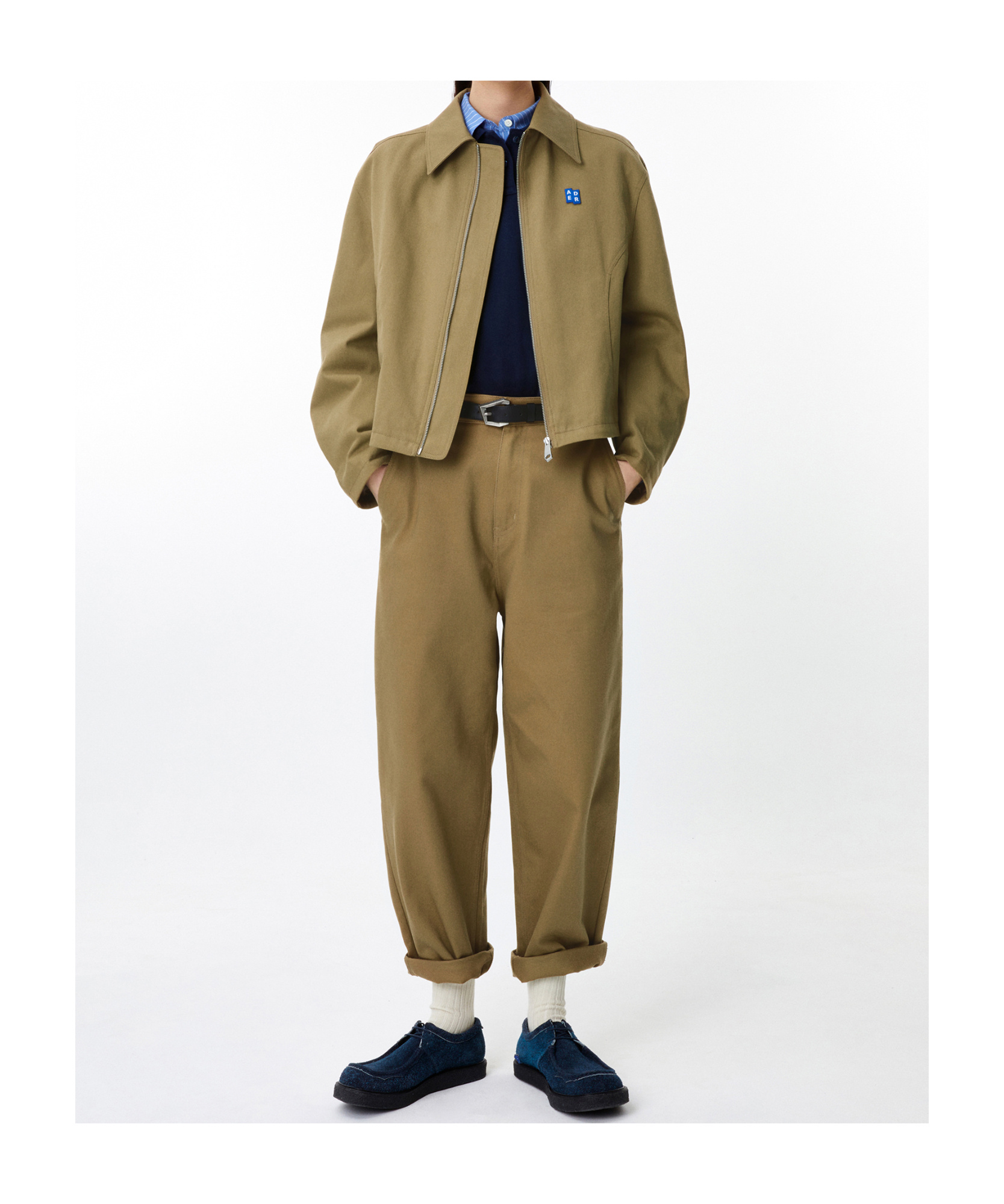 Ader Error Trs Tag 01 Logo Patch Casual Jacket In Brown