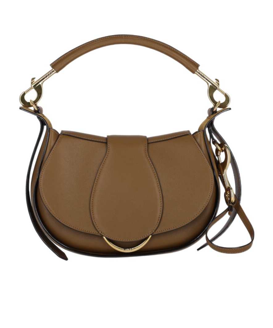 Chloé Ride Leather Shoulder Bag In Brown