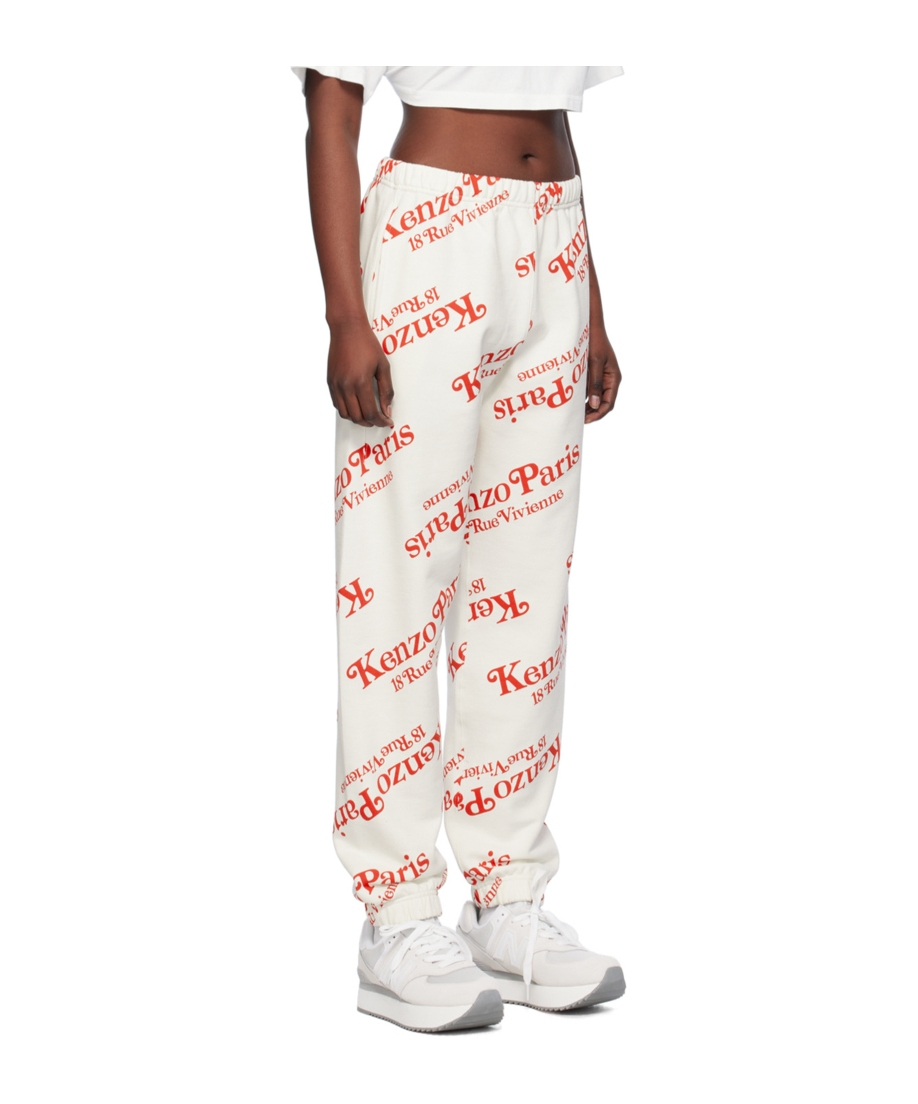 Shop Kenzo All-over Logo-print Track Pants In White