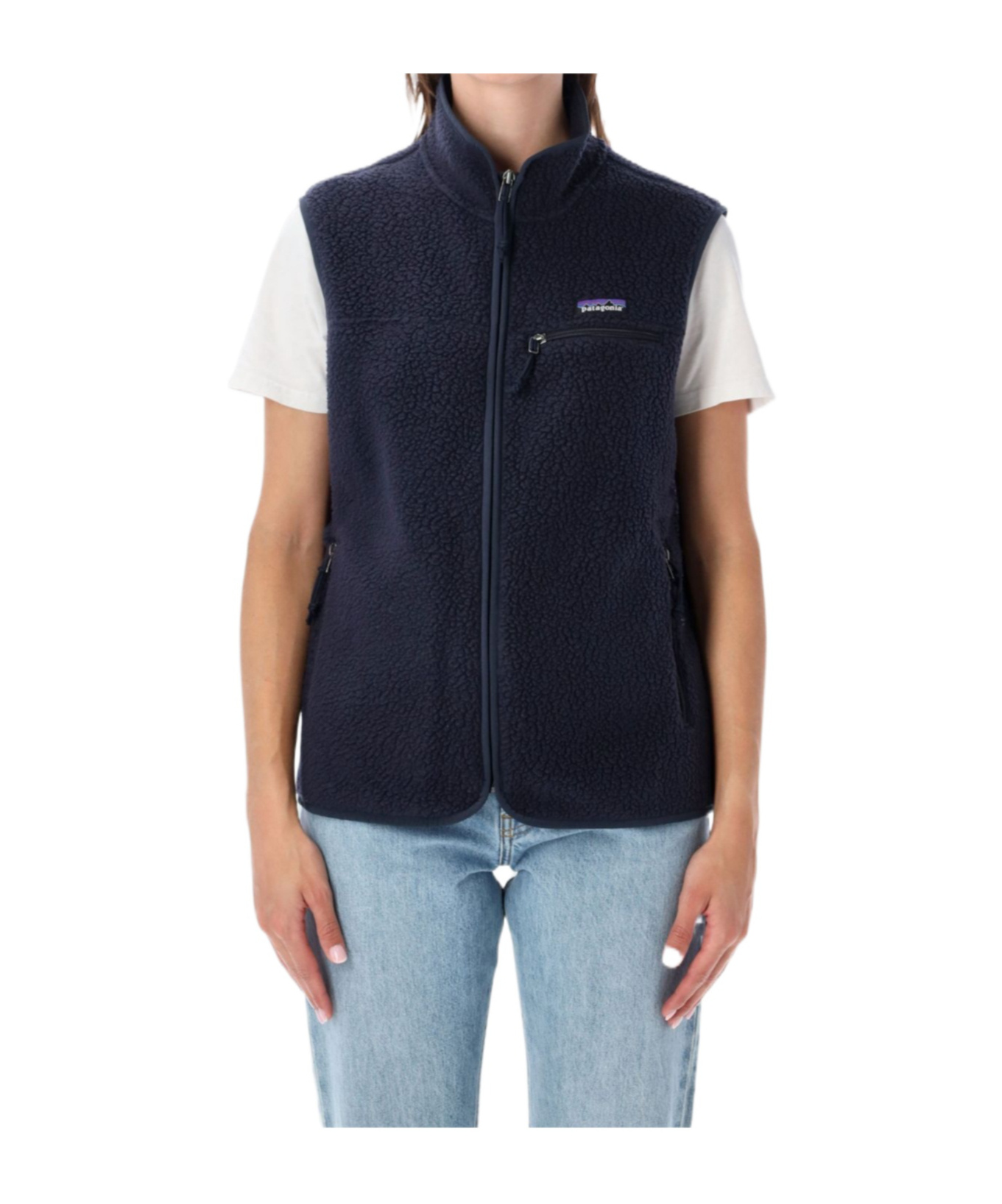 Patagonia Retro Pile Fleece Vest In Blue