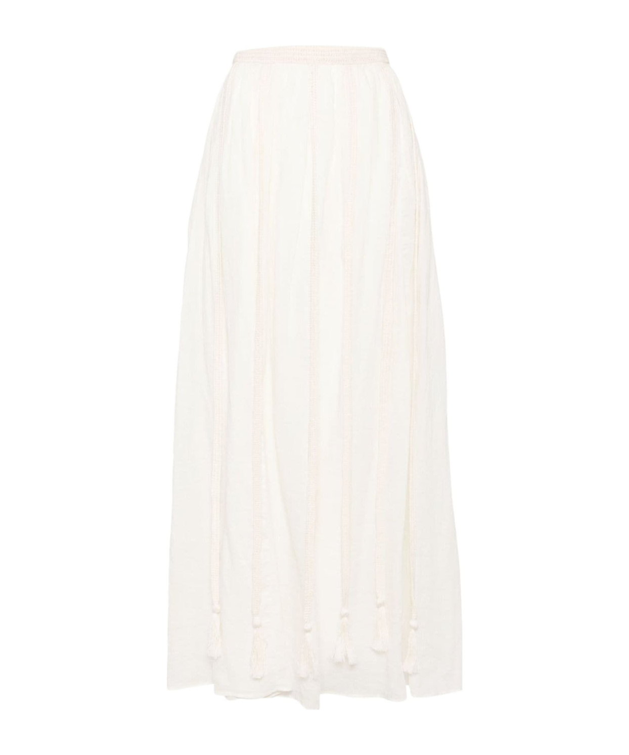 Ulla Johnson Super-long Midi Skirt In White