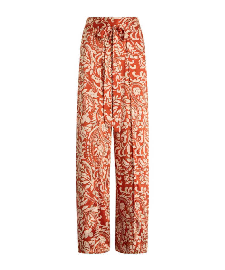 LIU •JO PRINTED TWILL TROUSERS