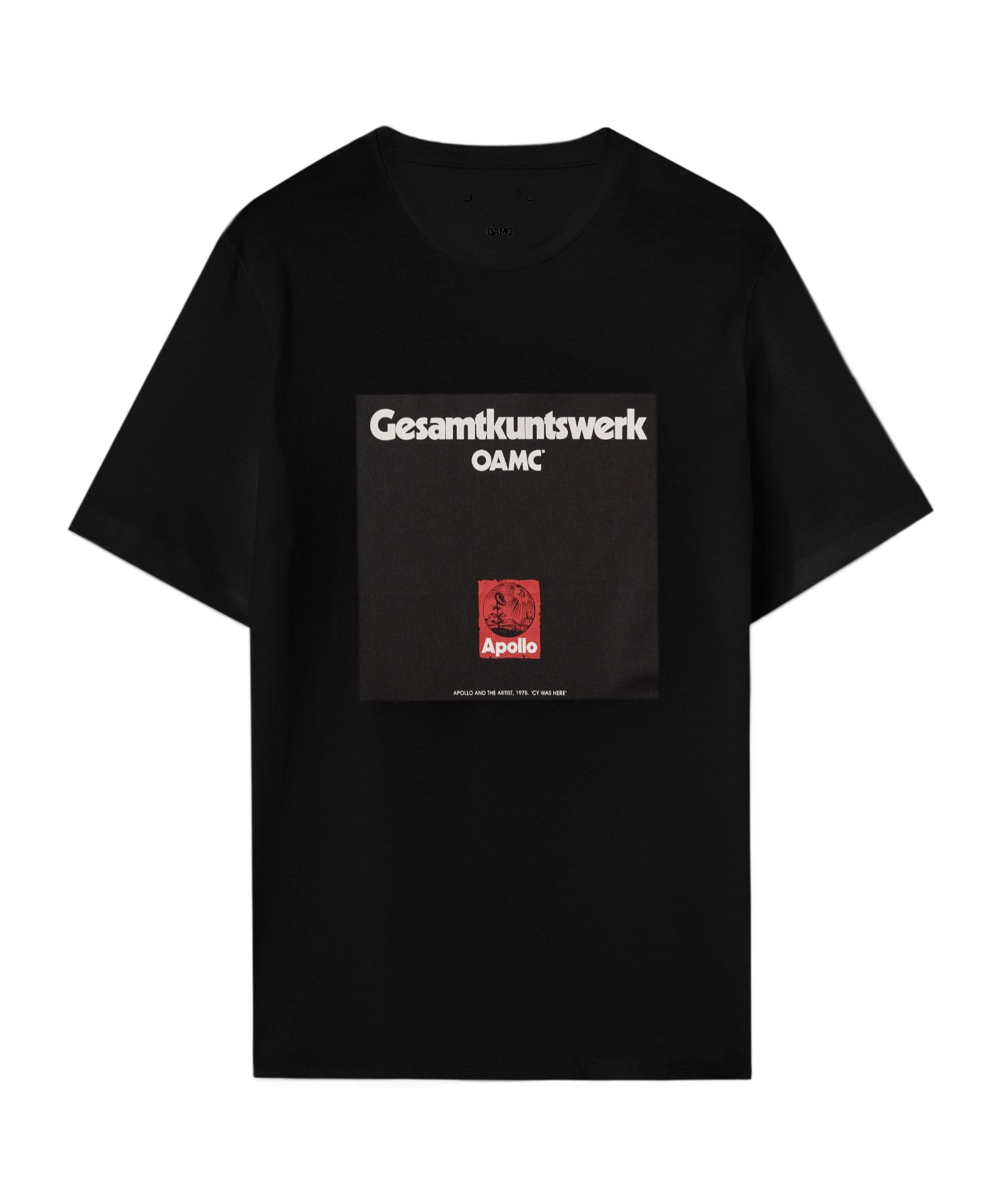 Oamc Apollo Cotton T-shirt In Black