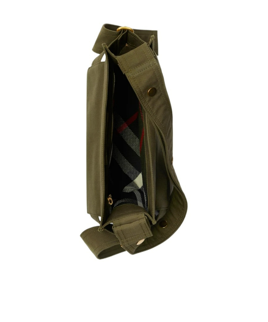 Burberry Trench Logo-embroidered Messenger Bag In Brown