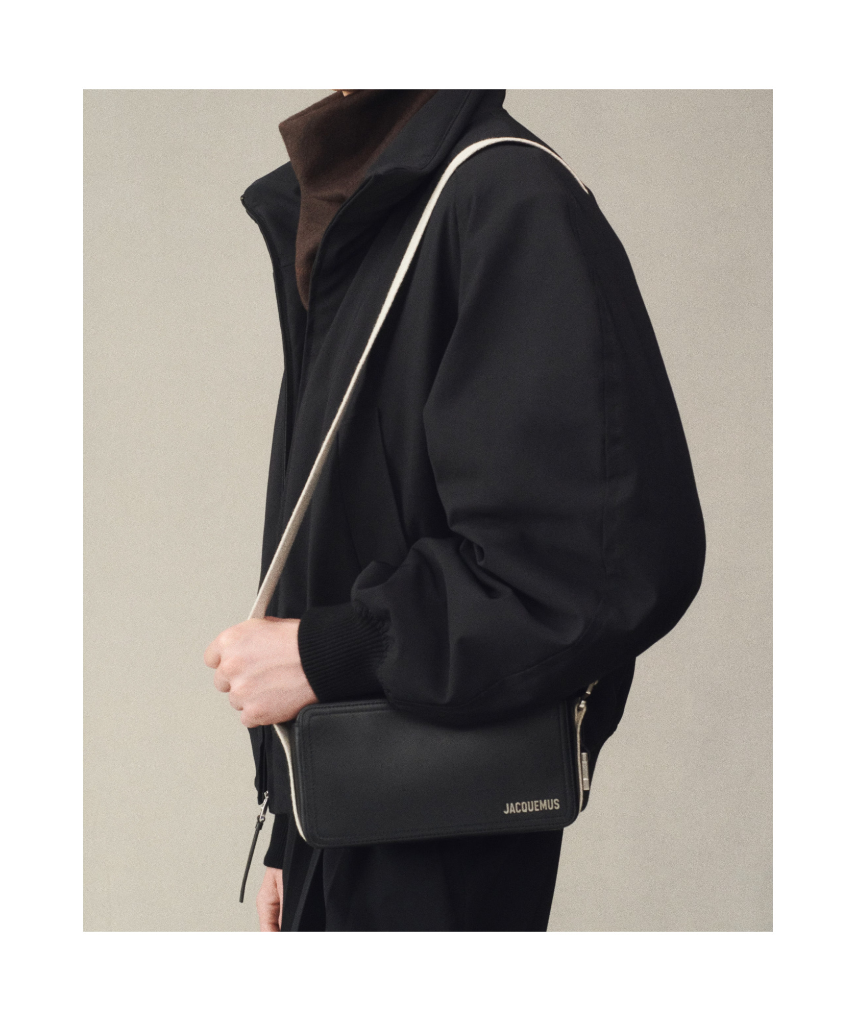 Jacquemus La Cuerda Horizontal Bag In Black