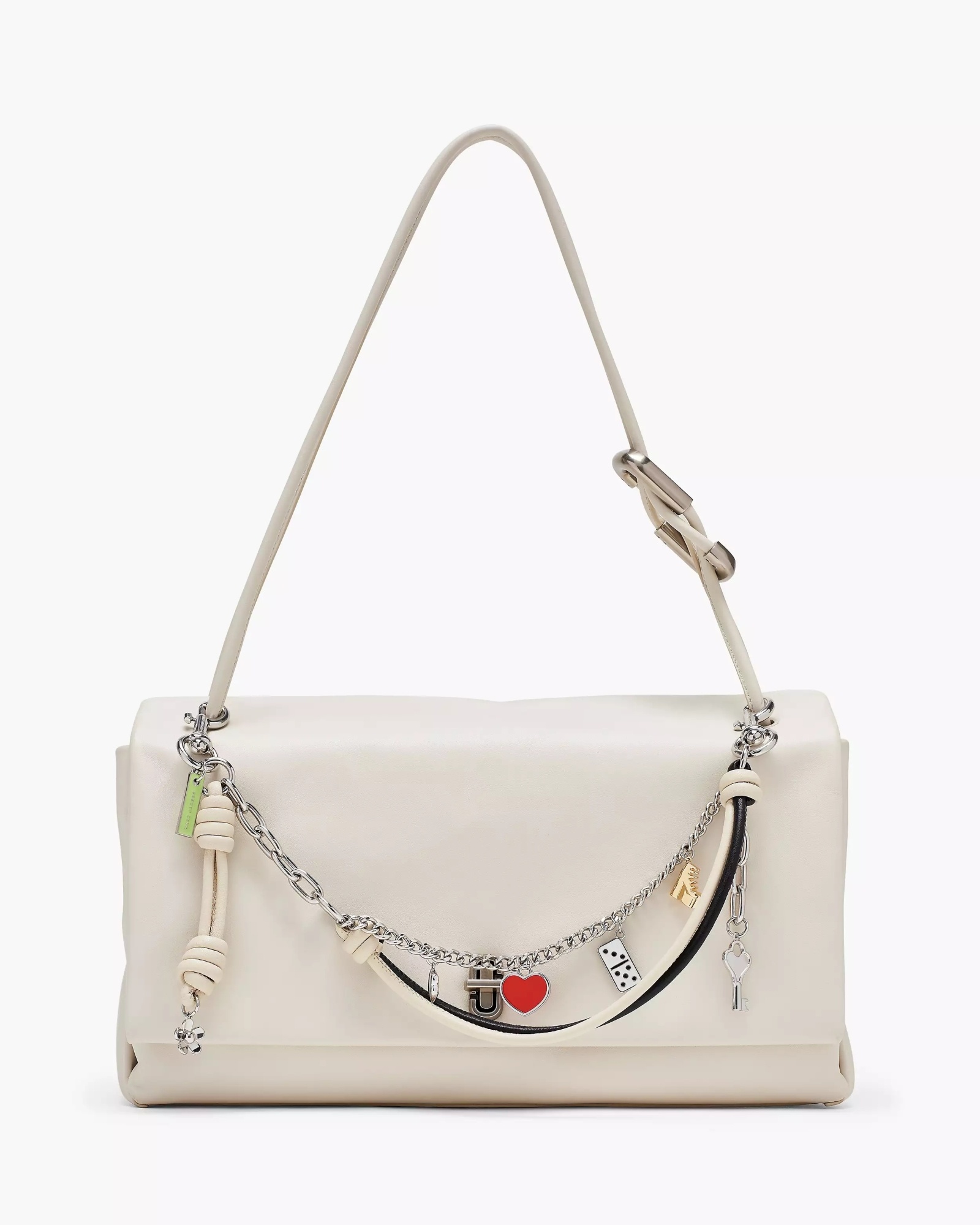 Marc Jacobs The Mini Icon Chain Bag Charm In Metallic
