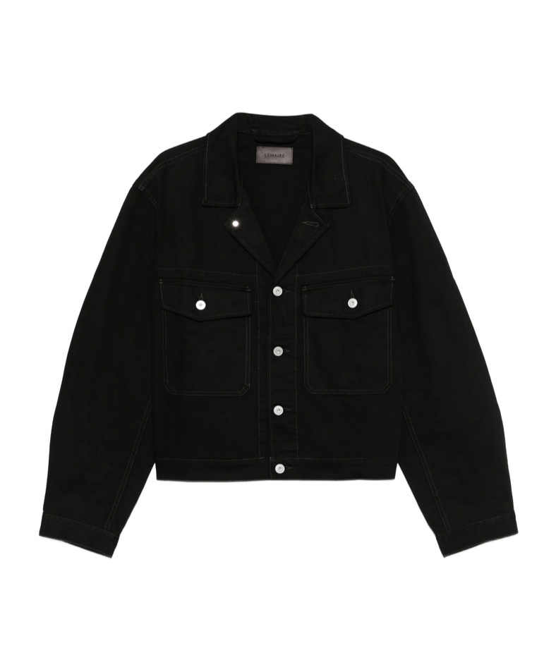 Lemaire Button-fastening Flap-pocket Jacket In Black