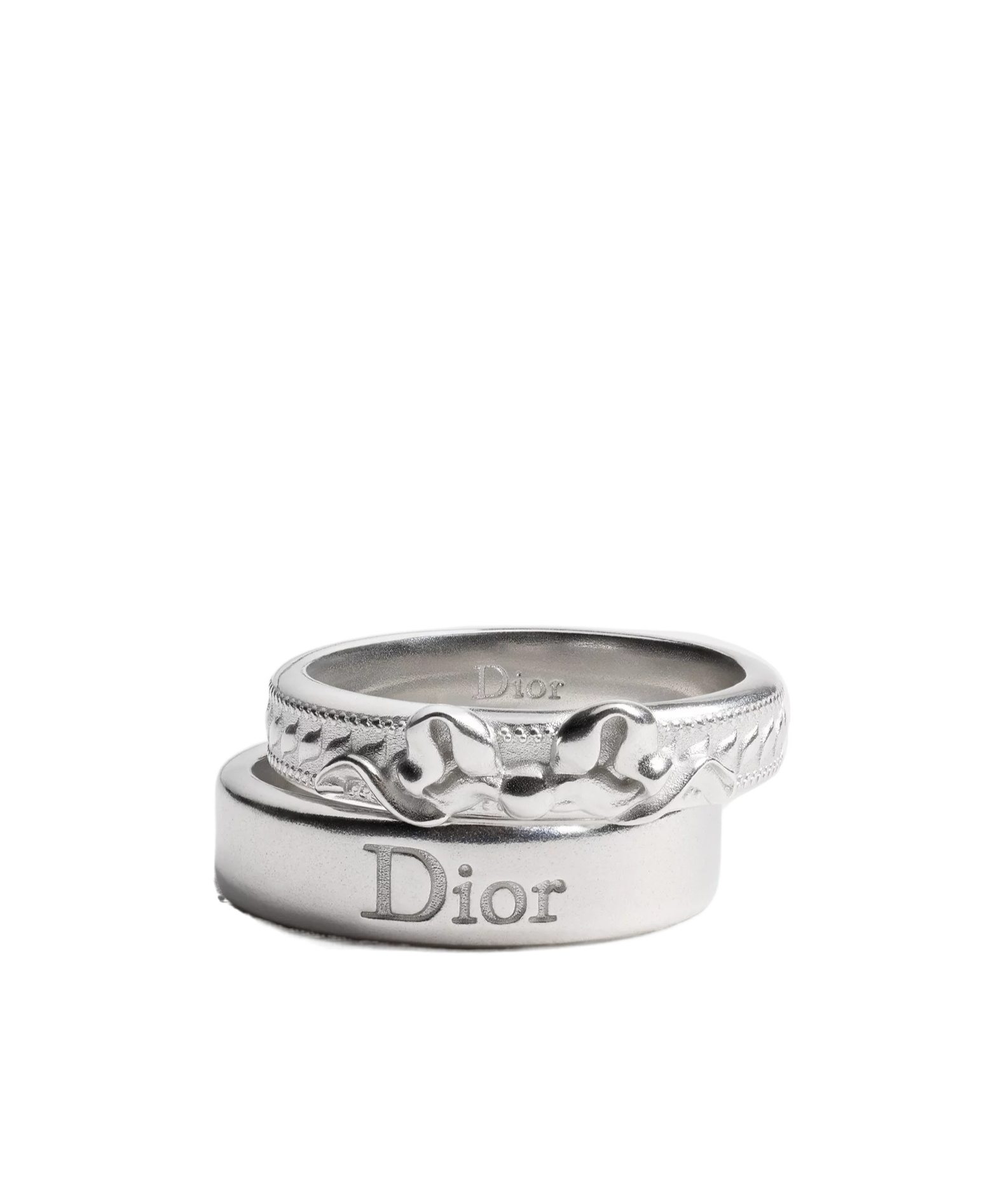 Dior Médaillon Ring Set In Silver