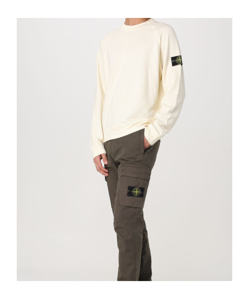Stone Island 508a3 Maglia In Lana In Nude