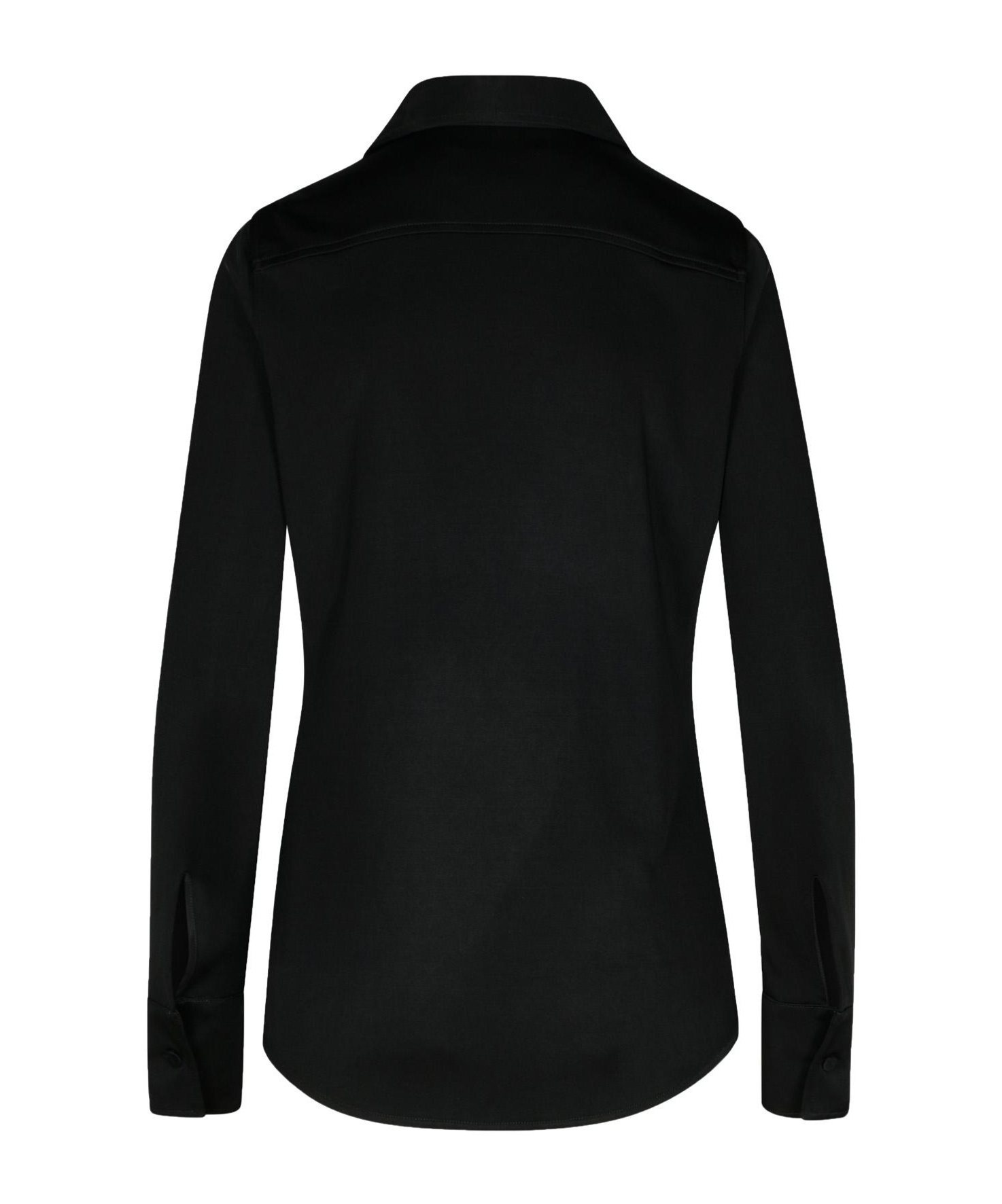 Jil Sander Viscose Shirt With Collared Neck And Cuffed Sleeves In Black