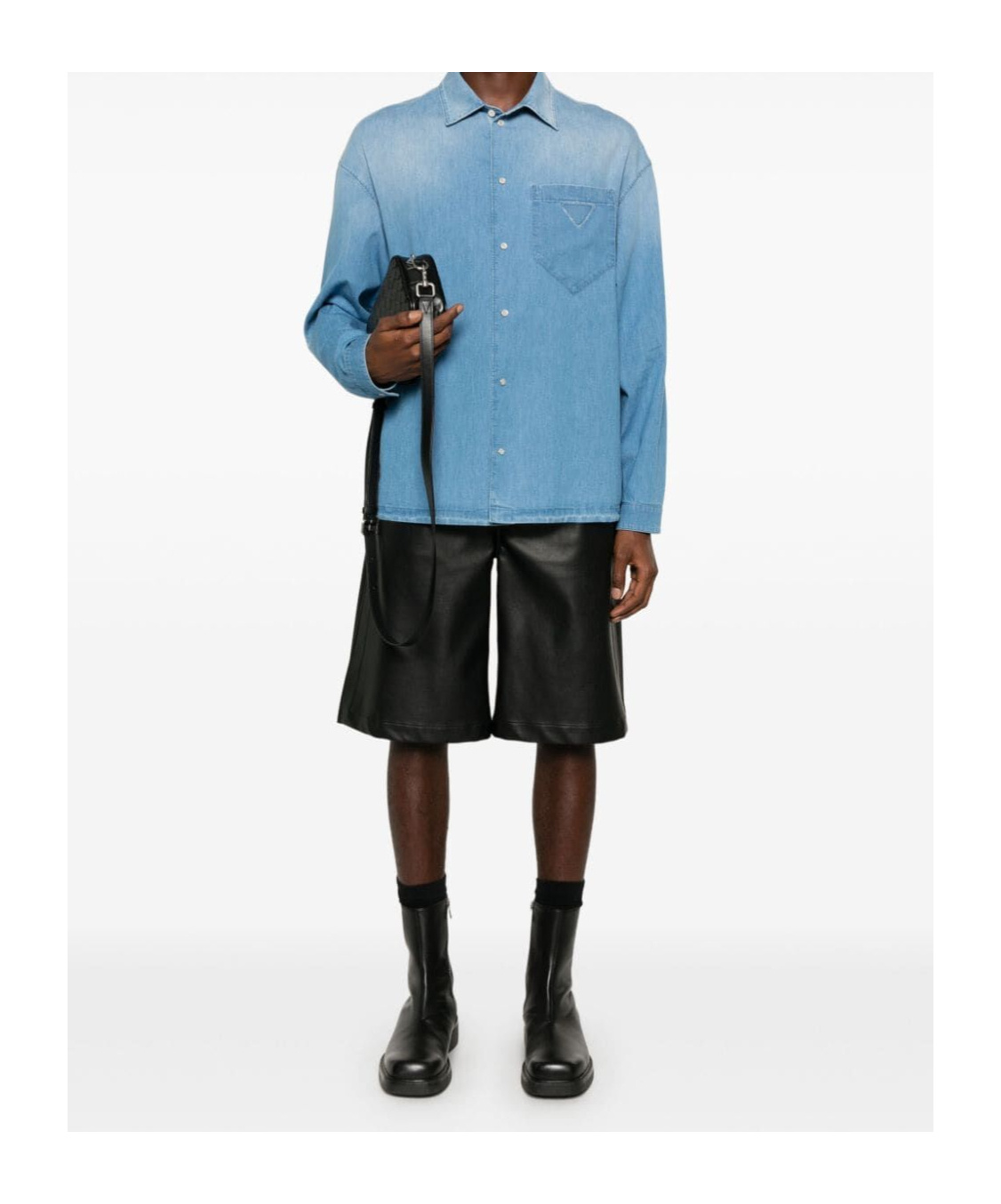Prada Klassisches Jeanshemd In Blue