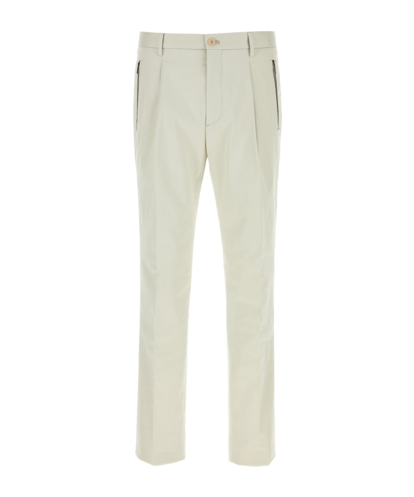 Etro Zip-pocket Pleated Trousers In Neutral