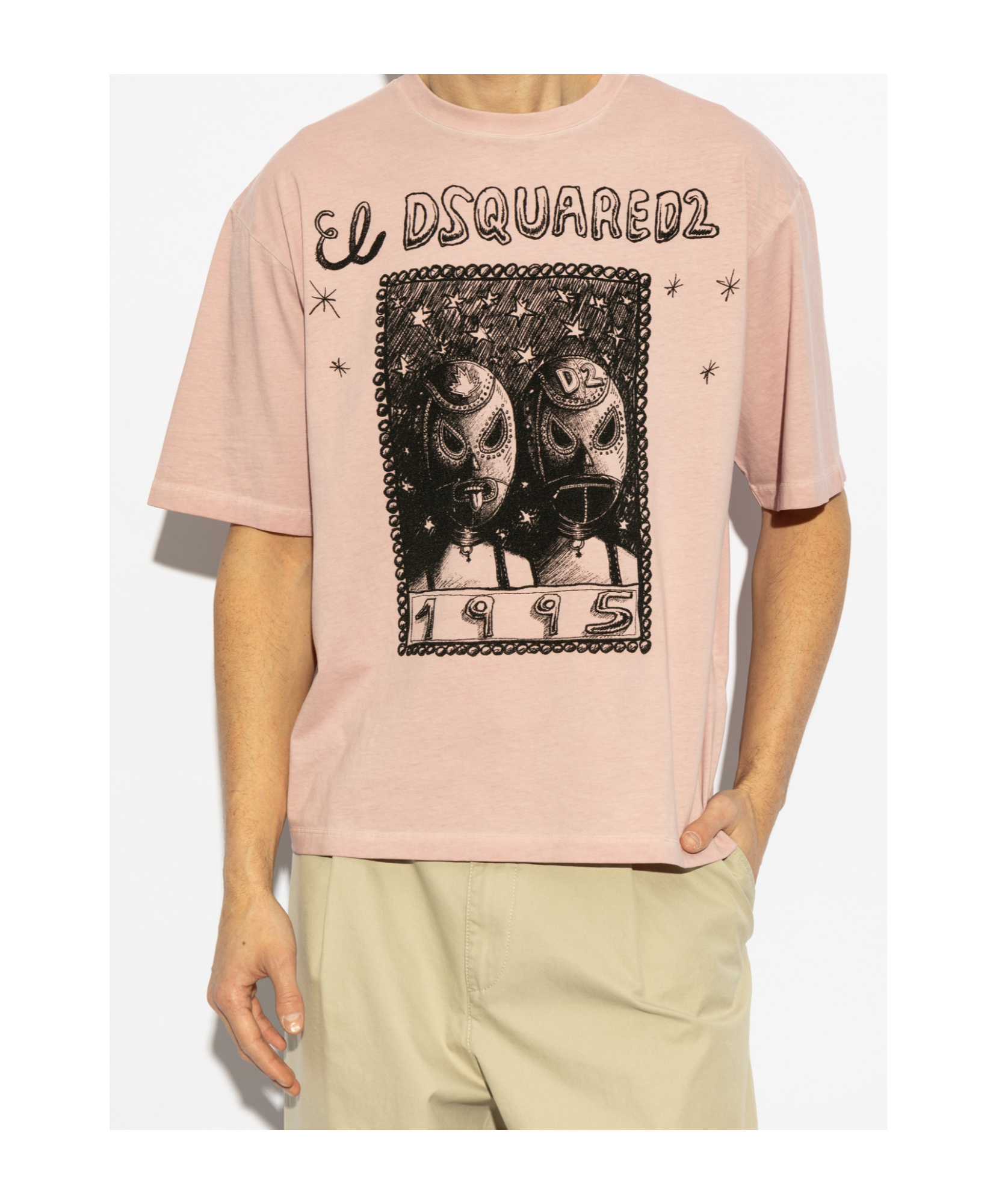 Shop Dsquared2 Graphic-print T-shirt In Nude