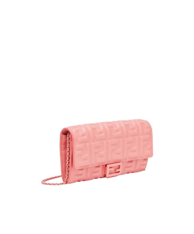 FENDI PINK NAPPA LEATHER WALLET