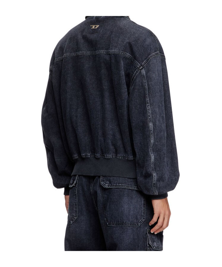 Diesel Jacket In Batavia-weave Denim In Black