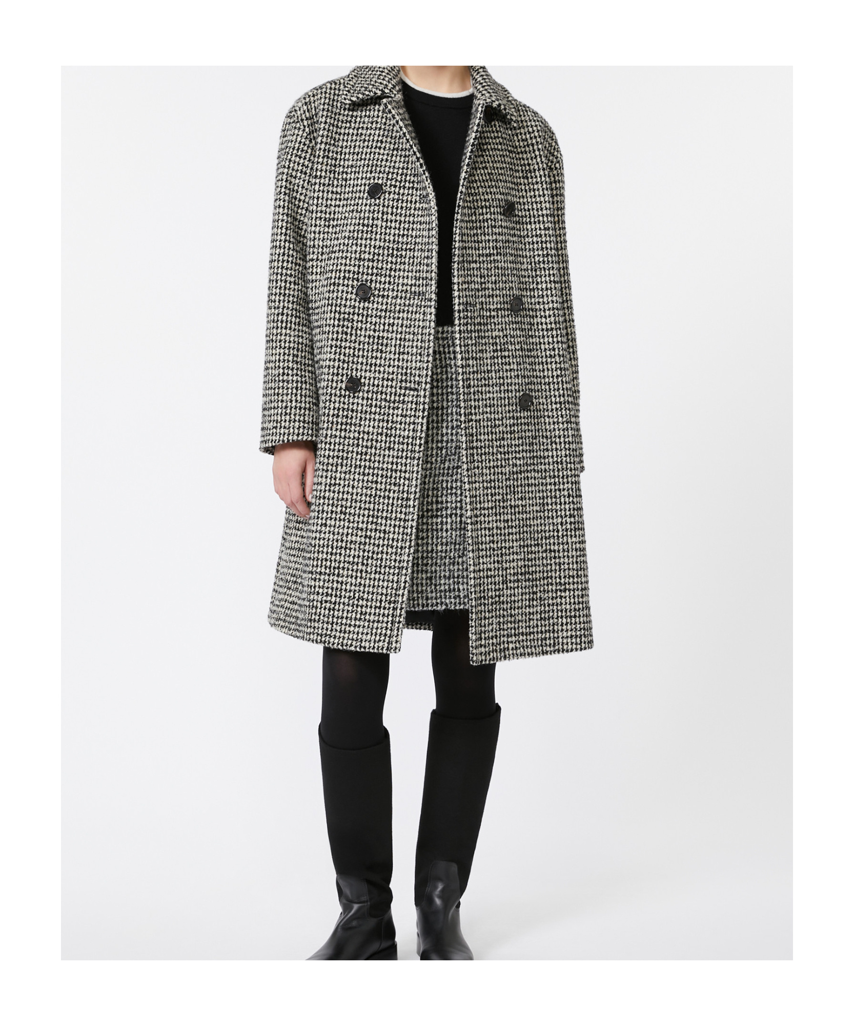 Max Mara Alpaca And Wool Trench Coat In Gray