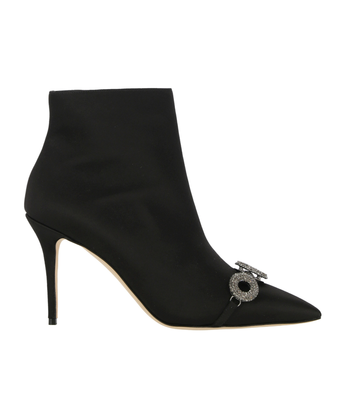 Shop Manolo Blahnik Pointed Short Boots In Black