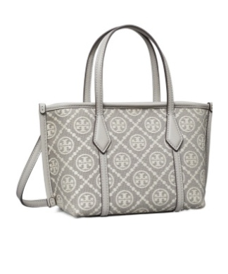 Tory Burch T Monogram Perry Mini Tote In Gray