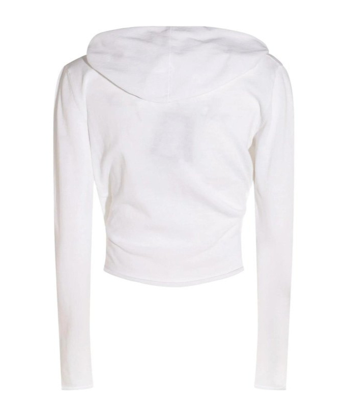 Shop Add Draped-front Hoodie