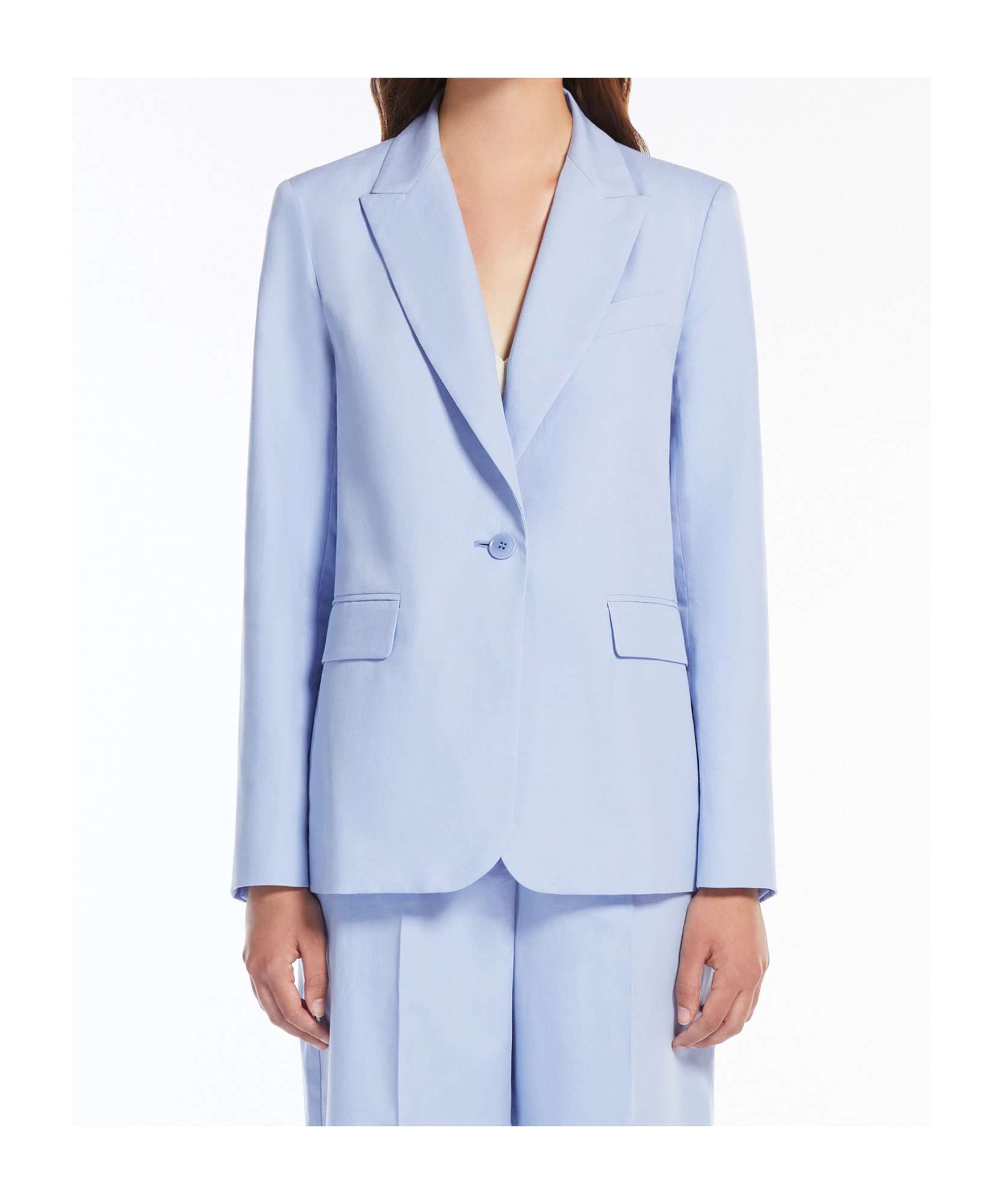 Weekend Max Mara Aletta Striped Single-breasted Blazer In Blue
