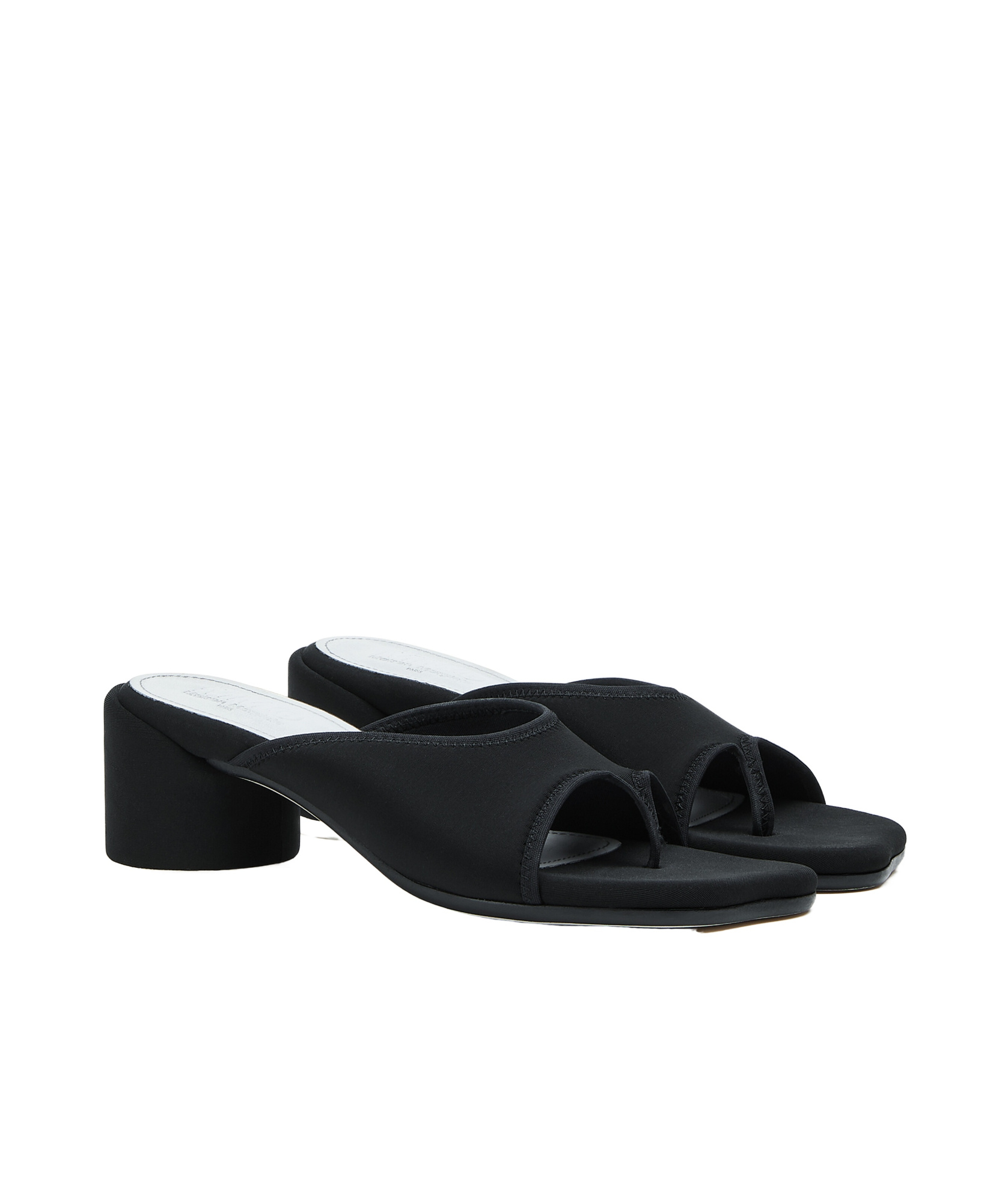 Shop Mm6 Maison Margiela Stretch Heeled Mule In Black