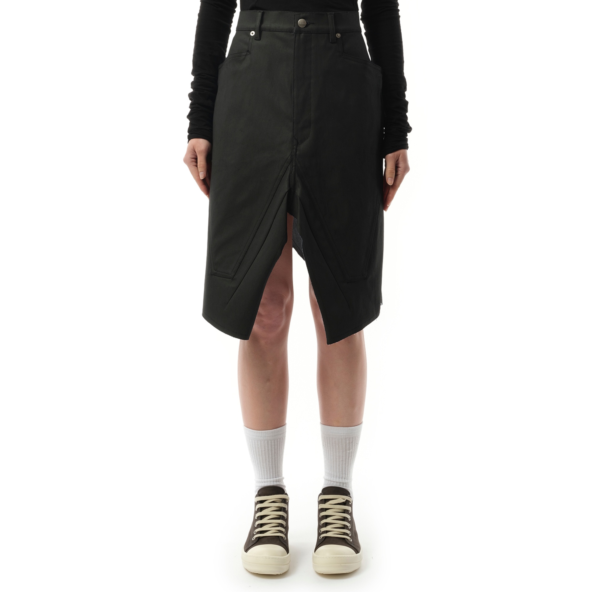 Rick Owens Belt-loop Skirt In Black