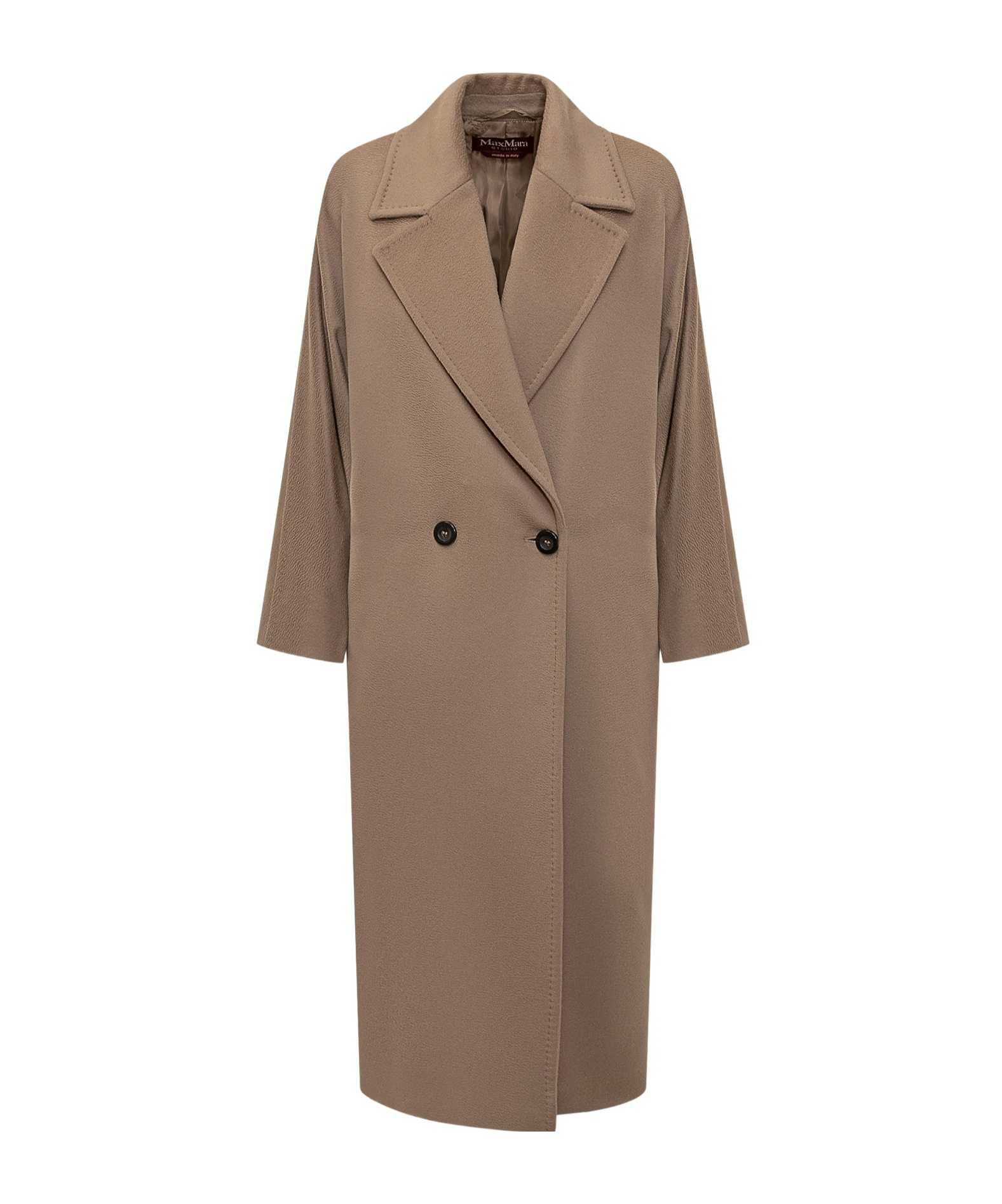Max Mara Lapel Long-sleeved Coat In Brown