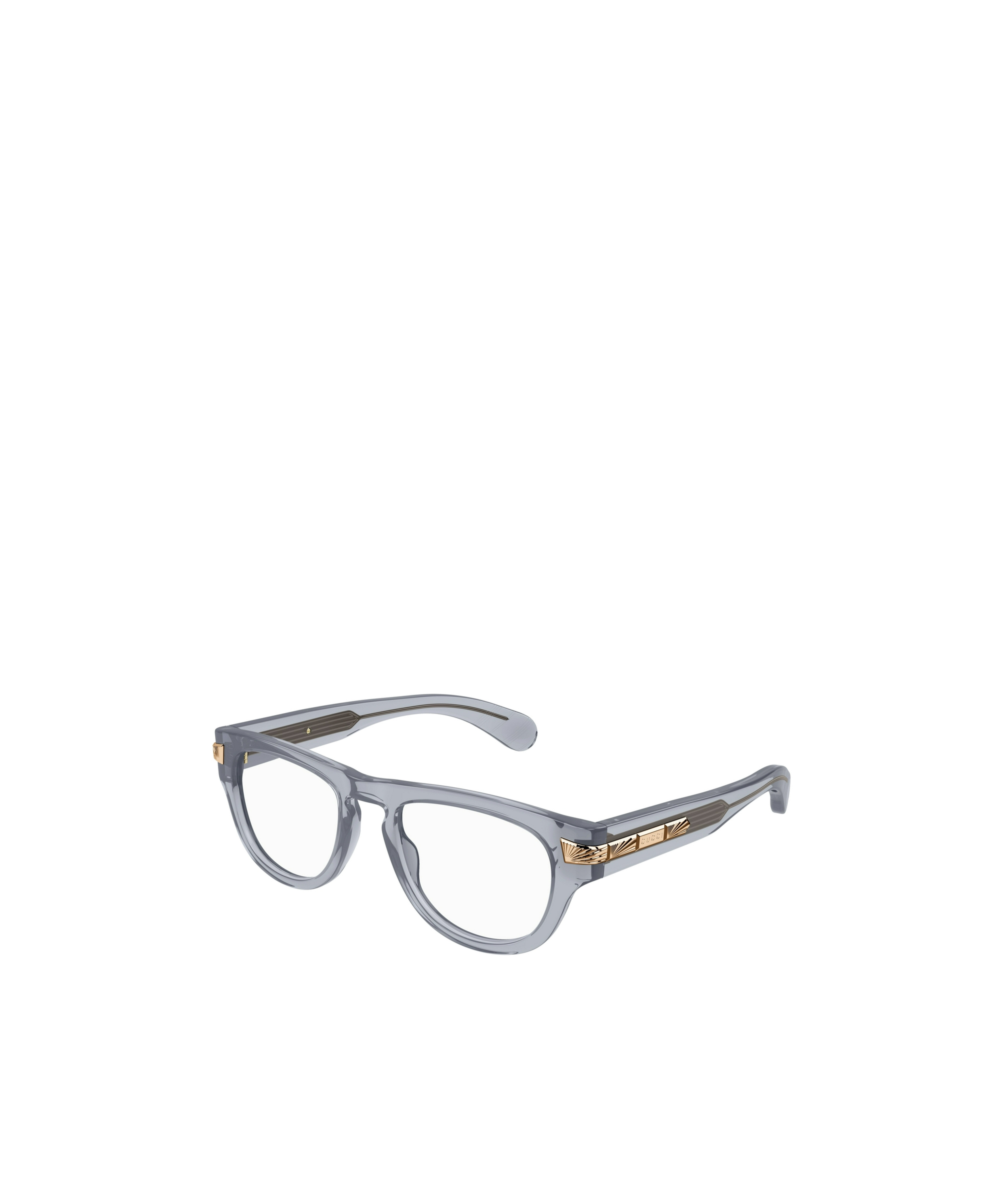 Gucci Eyewear Round Frame Glasses In Gray
