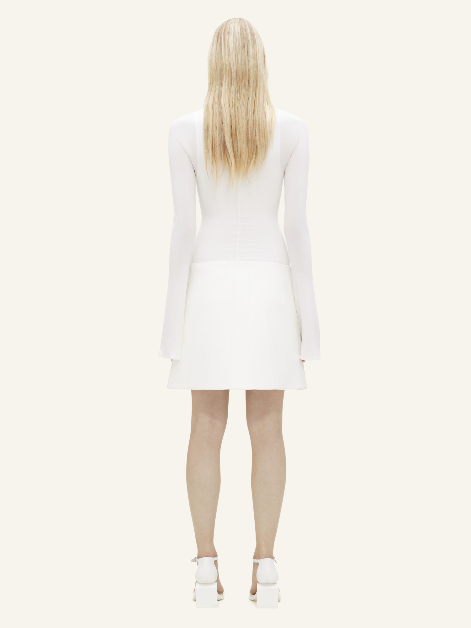Courrèges High-neck Jersey Jumpsuit In White