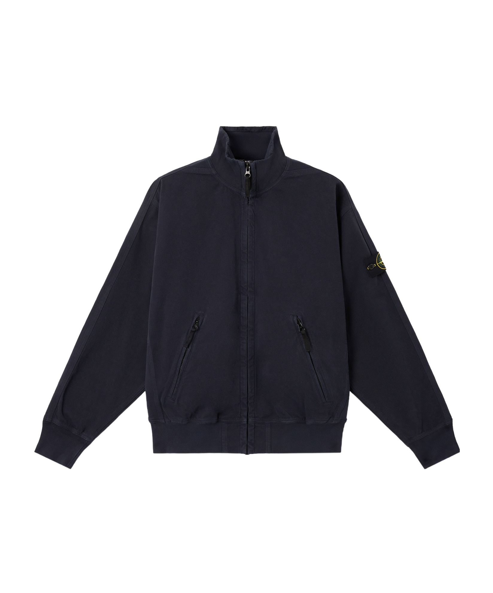 Stone Island Oversized-fit Track Jacket With Zip Pockets In Blue