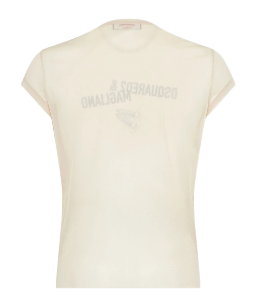 Dsquared2 Crew Neck T-shirt In Neutral