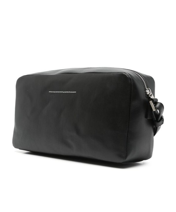 Mm6 Maison Margiela Black Numeric Long Crossbody Bag In Black