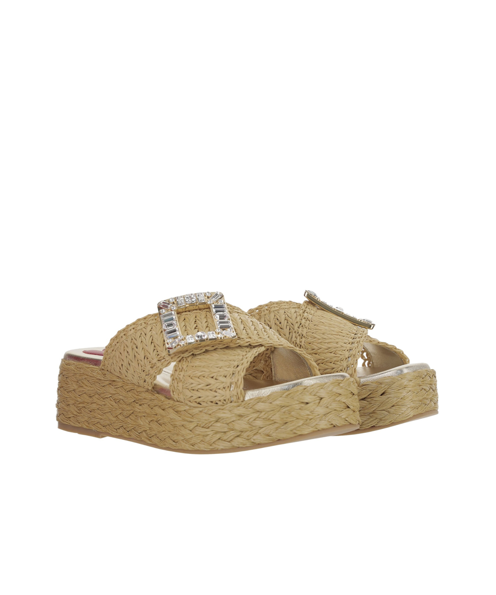 Roger Vivier Thick Sole Slippers In Green