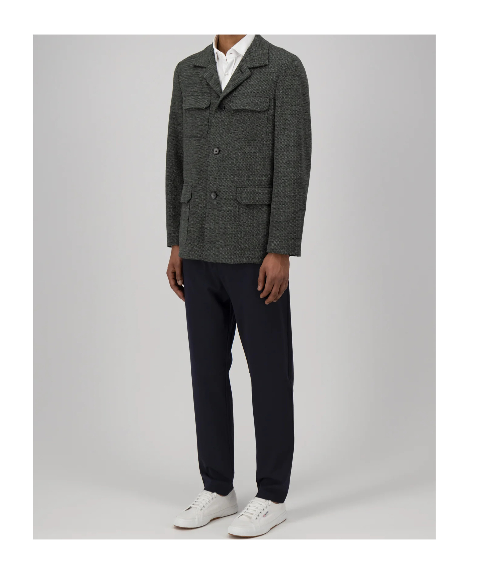 Harris Wharf London Safari Jacket Hopsack Crafted With Loro Piana Fabric