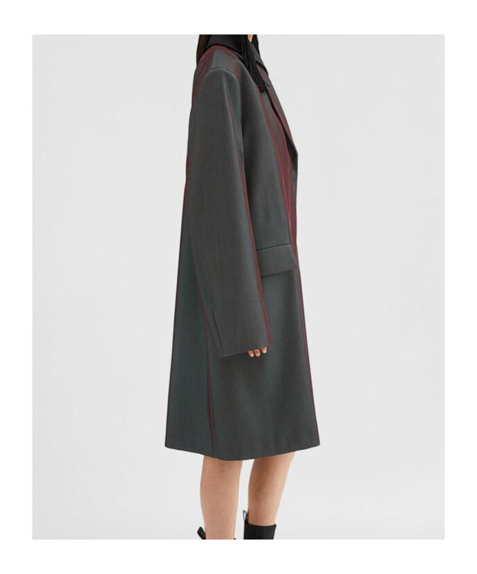 Shop Jil Sander Tailored Coat In Rainbow Plum