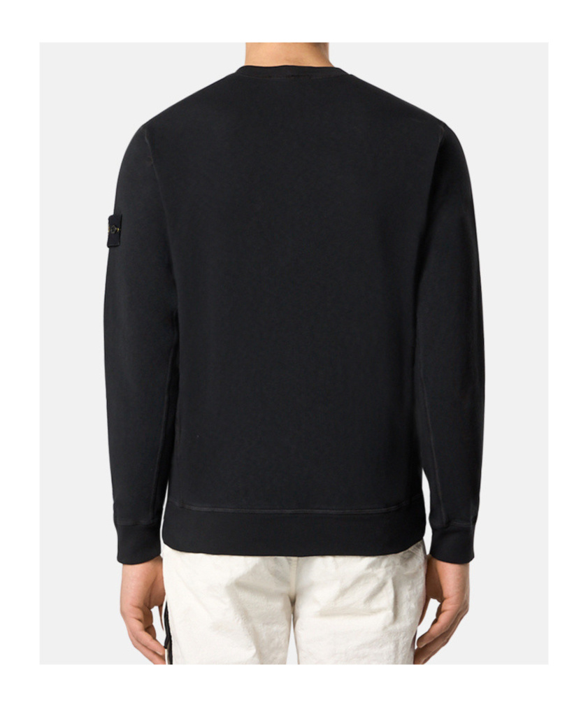 Stone Island Ribbed Crewneck Sweater With Long Sleeves In Black