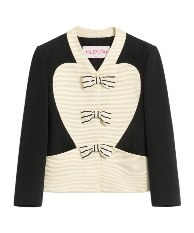 Valentino Embroidered Blazer In Black