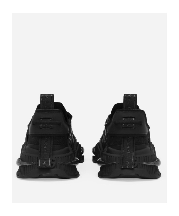 Dolce & Gabbana Black Sneakers With Chunky Sole And Breathable Upper In Black