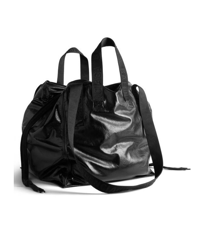 BALENCIAGA MEN'S CARGO LARGE TOTE BAG IN BLACK