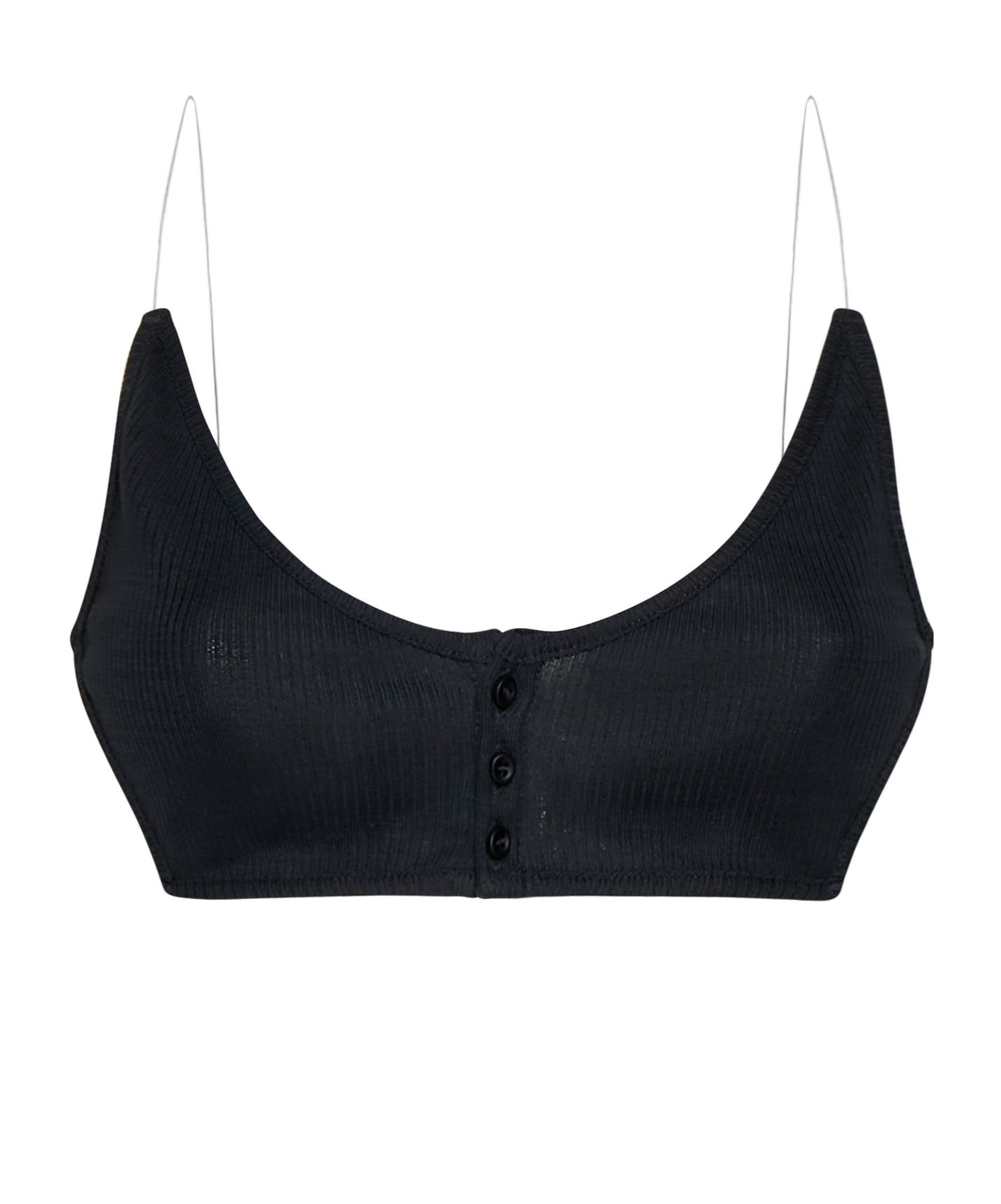 Y/project Open-back Crop Top In Black
