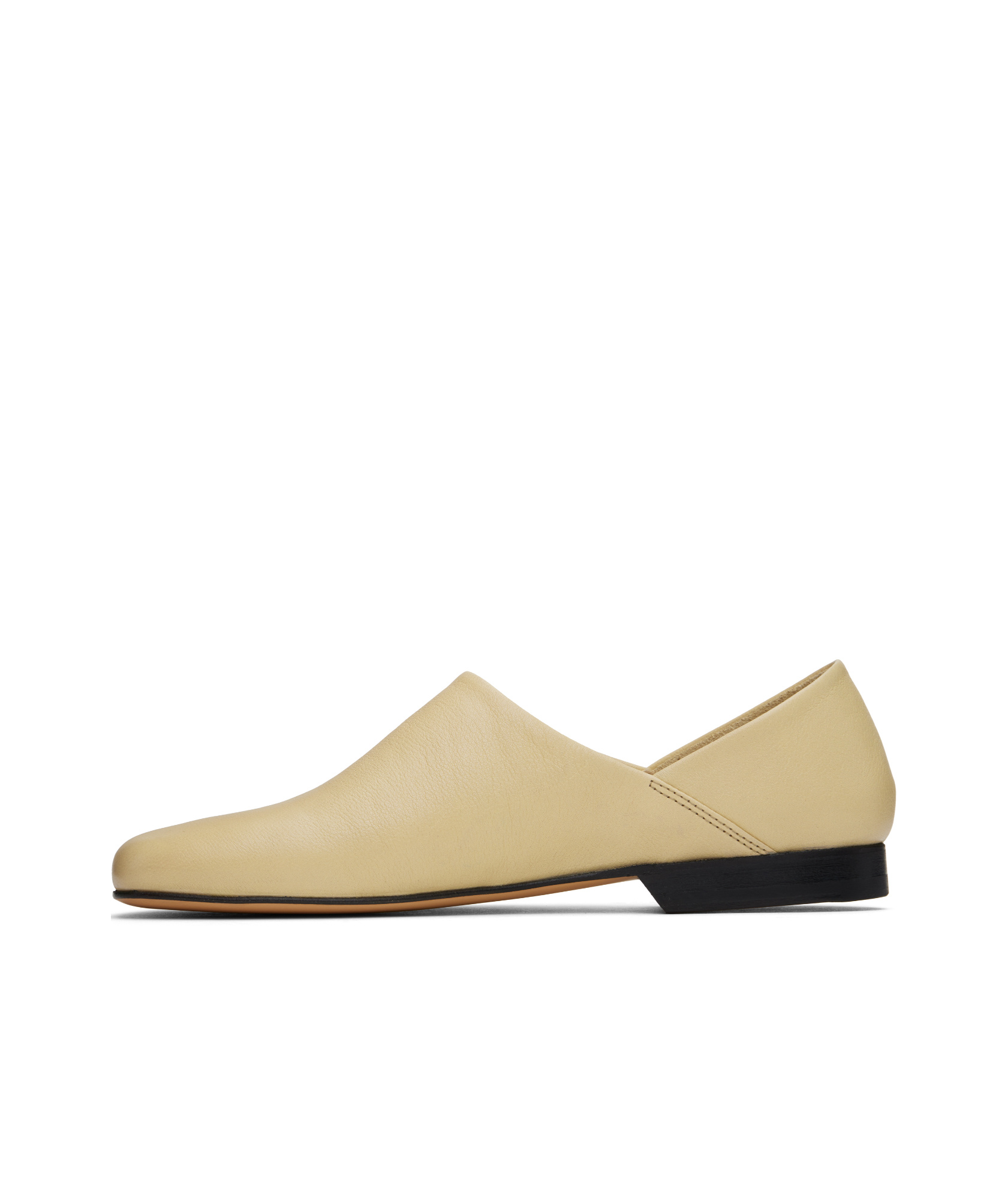 Shop Lemaire Leather Loafers In Nude
