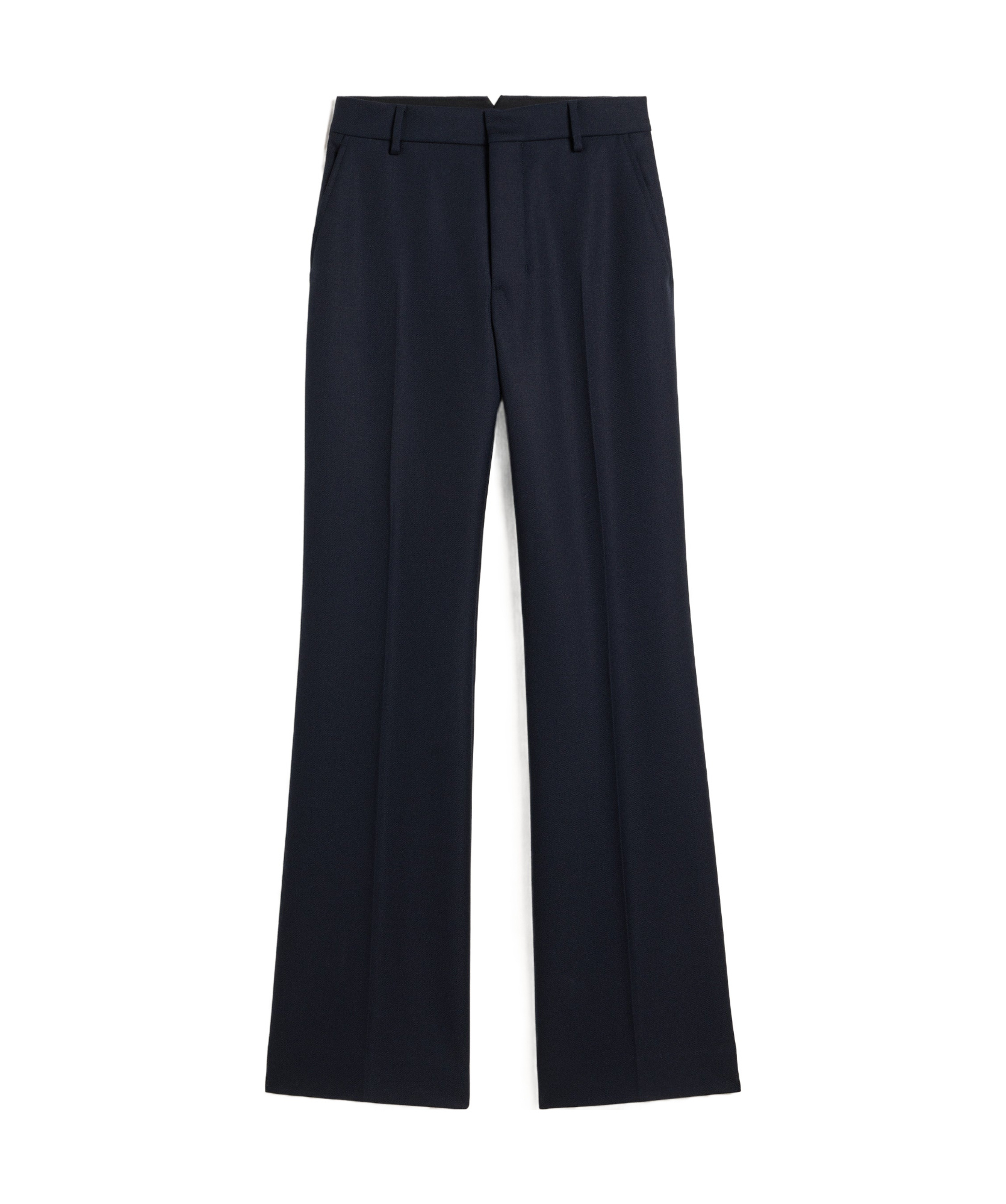 Ami Alexandre Mattiussi Flare Fit Trousers Blue In Black